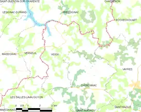 Poziția localității Videix