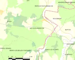 Poziția localității Aisy-sur-Armançon