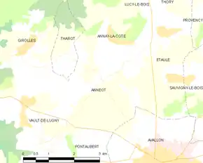 Poziția localității Annéot