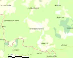 Poziția localității Asnières-sous-Bois