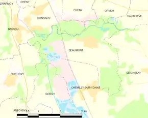 Poziția localității Beaumont