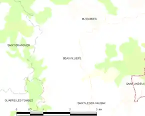 Poziția localității Beauvilliers