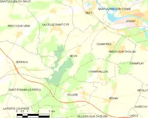 Poziția localității Béon