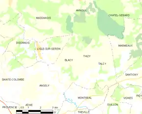 Poziția localității Blacy