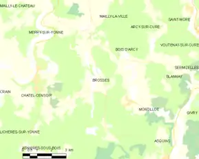 Poziția localității Brosses