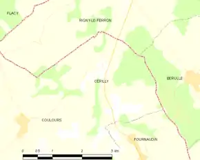 Poziția localității Cérilly