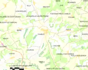 Poziția localității Chablis