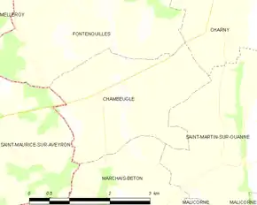 Poziția localității Chambeugle