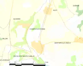 Poziția localității Champs-sur-Yonne