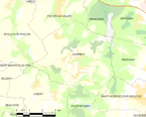Poziția localității Charbuy