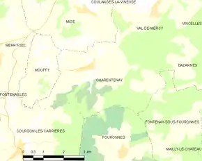 Poziția localității Charentenay