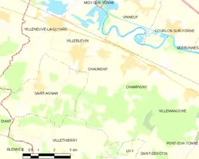 Poziția localității Chaumont