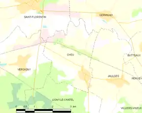 Poziția localității Chéu