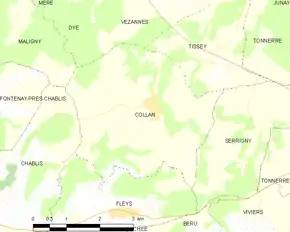 Poziția localității Collan