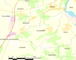 Poziția localității Collemiers