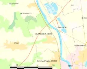 Poziția localității Courtois-sur-Yonne