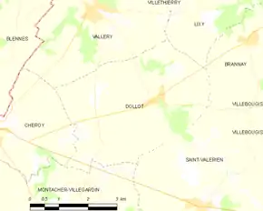 Poziția localității Dollot