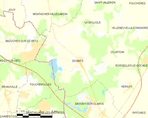 Poziția localității Domats