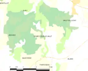 Poziția localității Domecy-sur-le-Vault