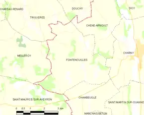 Poziția localității Fontenouilles