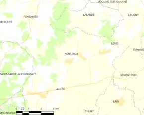 Poziția localității Fontenoy