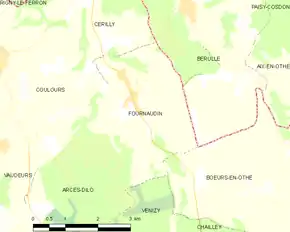 Poziția localității Fournaudin