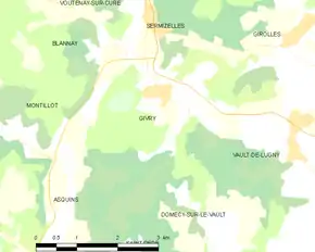 Poziția localității Givry