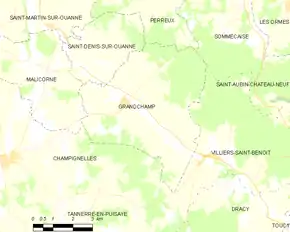 Poziția localității Grandchamp