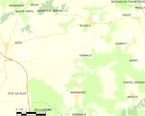 Poziția localității Grimault