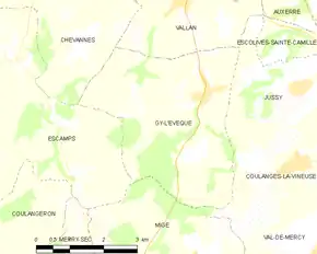 Poziția localității Gy-l'Évêque