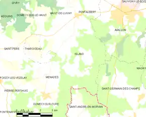 Poziția localității Island
