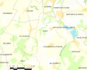 Poziția localității Jussy