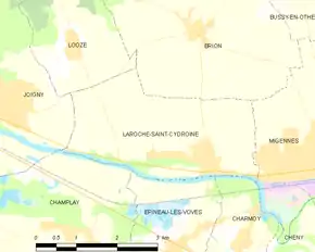 Poziția localității Laroche-Saint-Cydroine