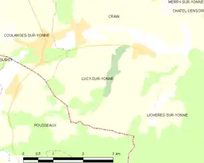 Poziția localității Lucy-sur-Yonne