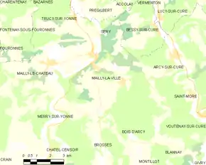 Poziția localității Mailly-la-Ville