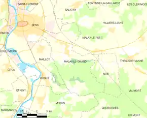 Poziția localității Malay-le-Grand