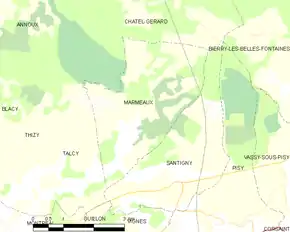 Poziția localității Marmeaux