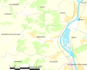 Poziția localității Marsangy