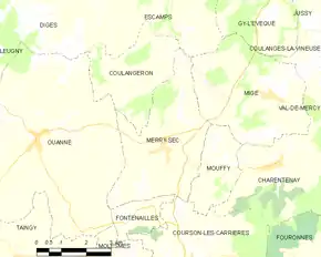 Poziția localității Merry-Sec