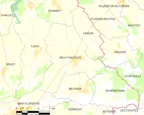 Poziția localității Neuvy-Sautour