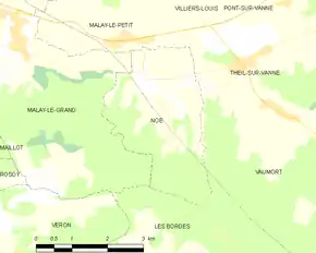 Poziția localității Noé