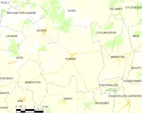 Poziția localității Ouanne