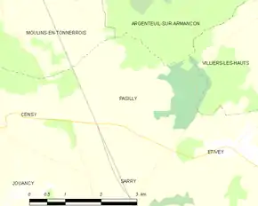 Poziția localității Pasilly