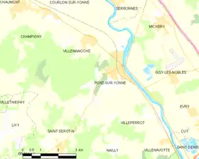 Poziția localității Pont-sur-Yonne