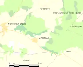 Poziția localității La Postolle