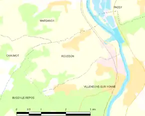 Poziția localității Rousson