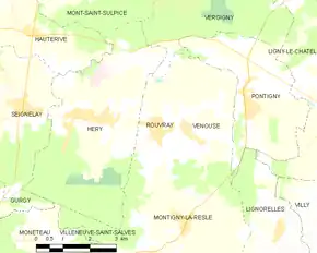 Poziția localității Rouvray