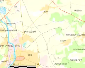 Poziția localității Saint-Clément