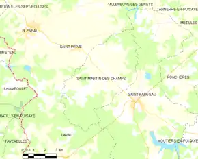 Poziția localității Saint-Martin-des-Champs
