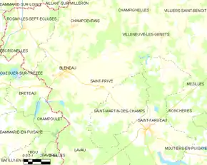 Poziția localității Saint-Privé